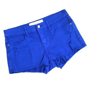 Abercrombie Destroyed Denim Shorts 2 w26 Stretch